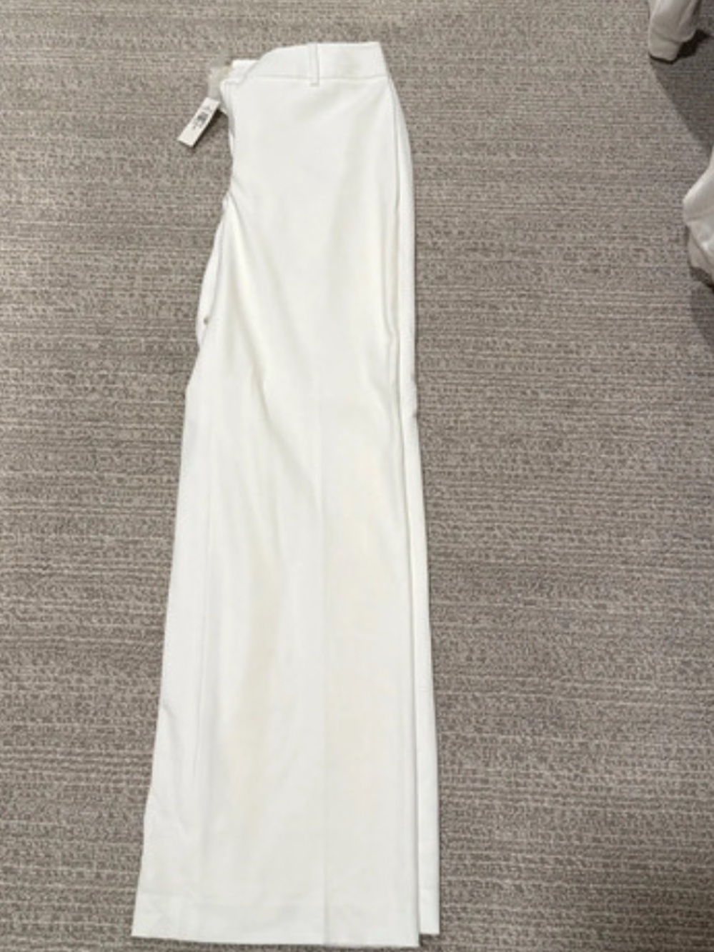 Ann Taylor White Wide-Leg Trousers
